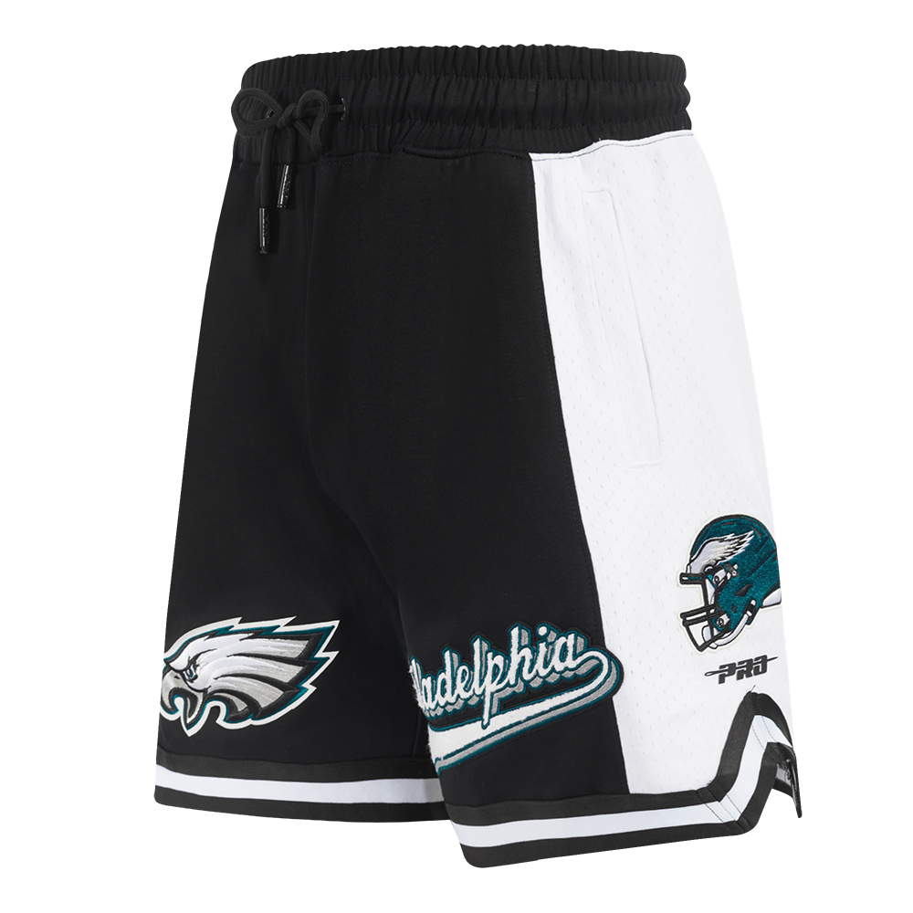 NFL PHILADELPHIA EAGLES SCRIPT TAIL SHORT EN MAILLE DOUBLE 2.0 POUR HOMME (NOIR)