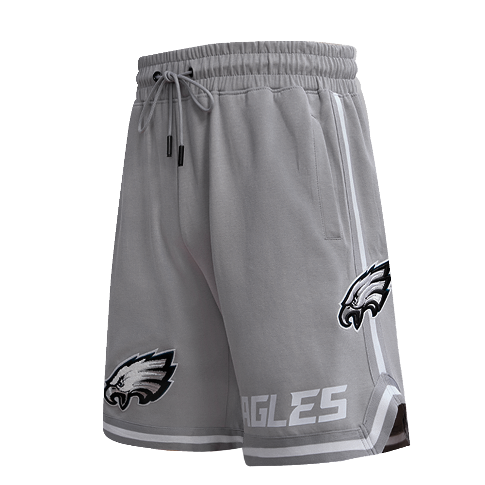 NFL PHILADELPHIA EAGLES CLASSIC CHENILLE SHORT EN MAILLE DOUBLE POUR HOMME (GRIS)