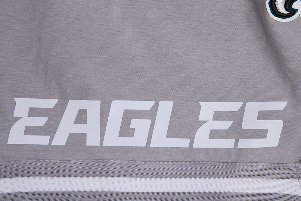NFL PHILADELPHIA EAGLES CLASSIC CHENILLE SHORT EN MAILLE DOUBLE POUR HOMME (GRIS)