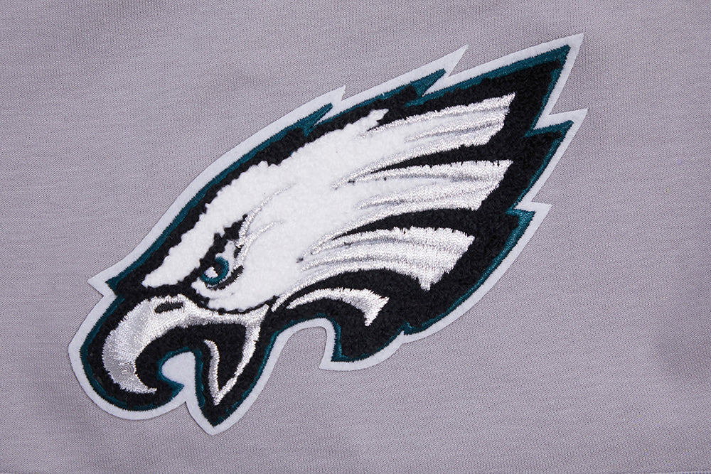 NFL PHILADELPHIA EAGLES CLASSIC CHENILLE SHORT EN MAILLE DOUBLE POUR HOMME (GRIS)