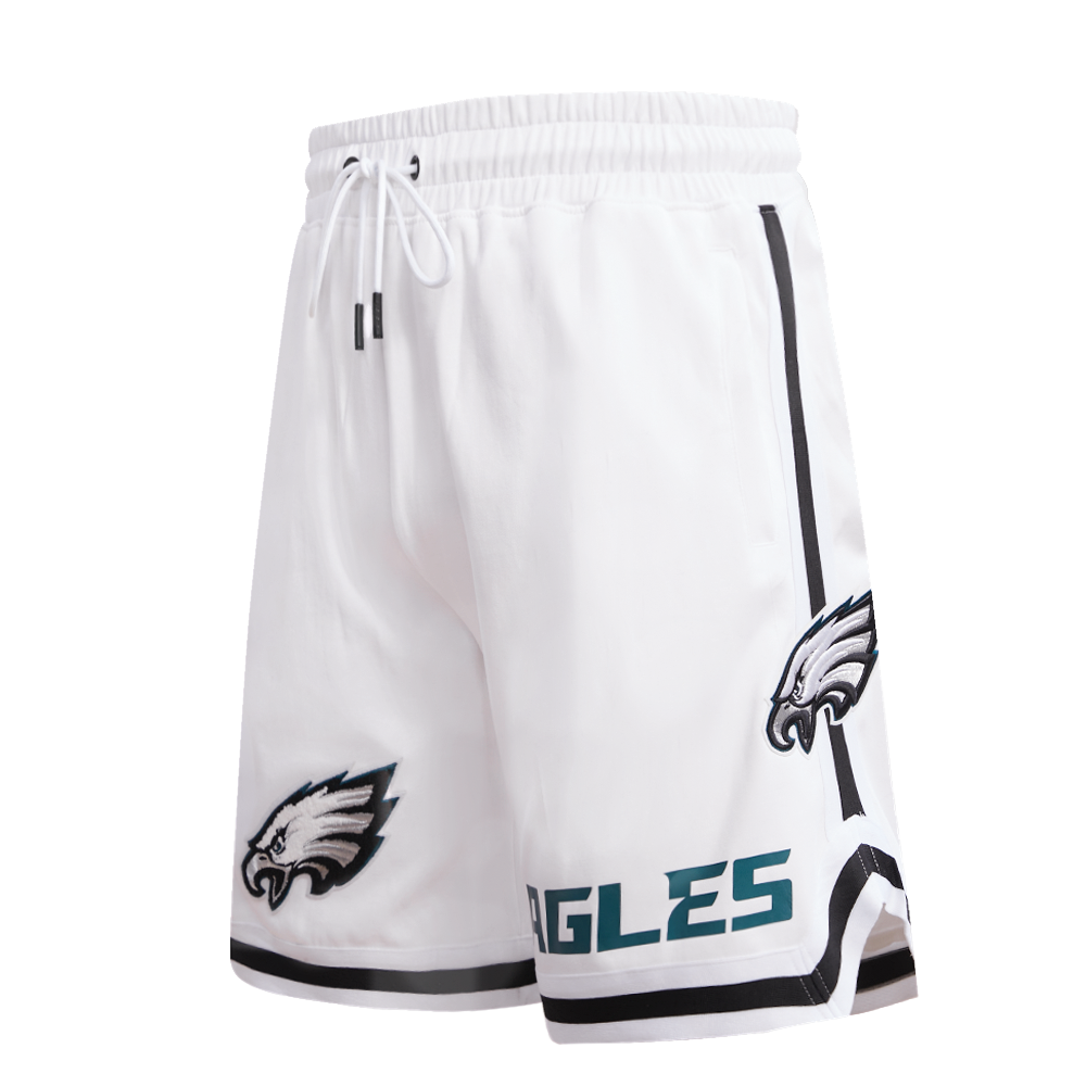 NFL PHILADELPHIA EAGLES CLASSIC CHENILLE SHORT EN MAILLE DOUBLE POUR HOMME (BLANC)