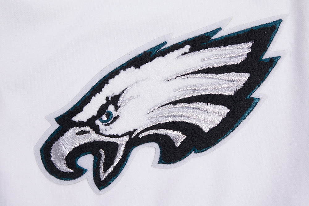 NFL PHILADELPHIA EAGLES CLASSIC CHENILLE SHORT EN MAILLE DOUBLE POUR HOMME (BLANC)