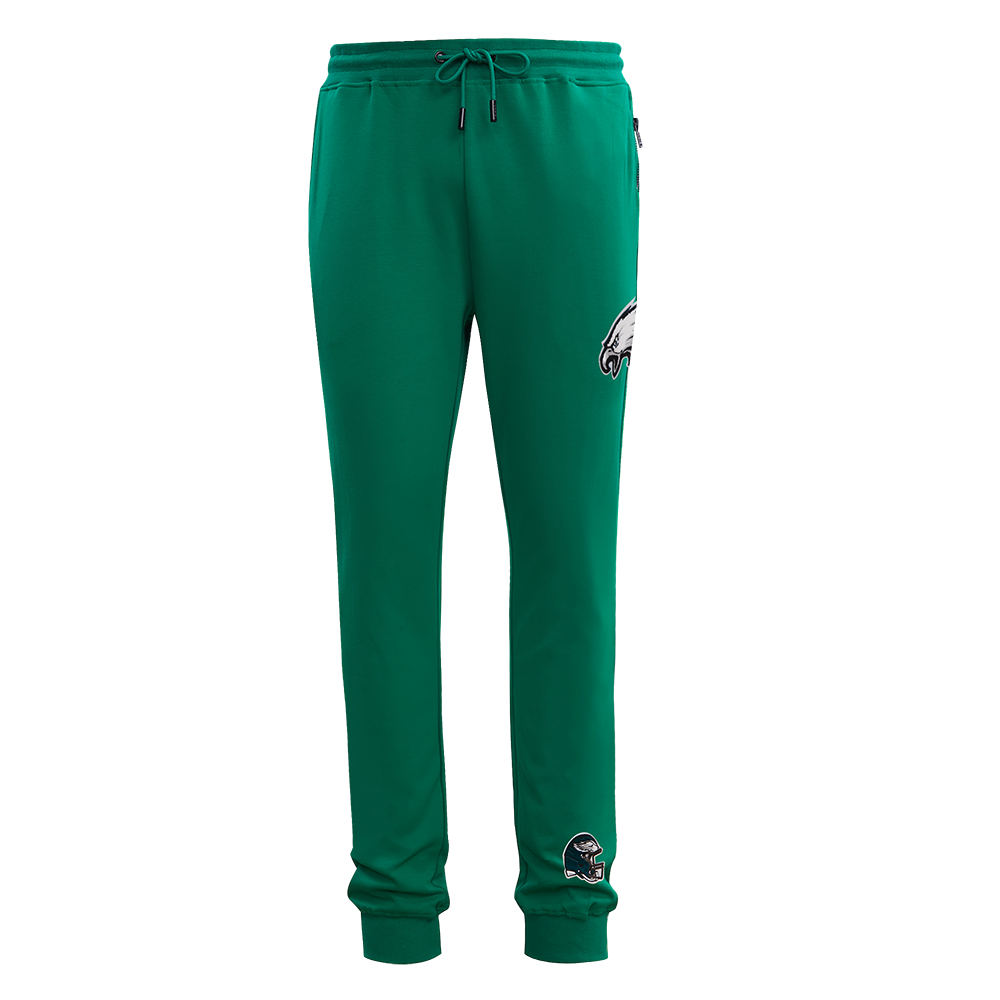 NFL PHILADELPHIA EAGLES CLASSIC CHENILLE PANTALON JOGGER EN MAILLE DOUBLE POUR HOMME (VERT KELLY)