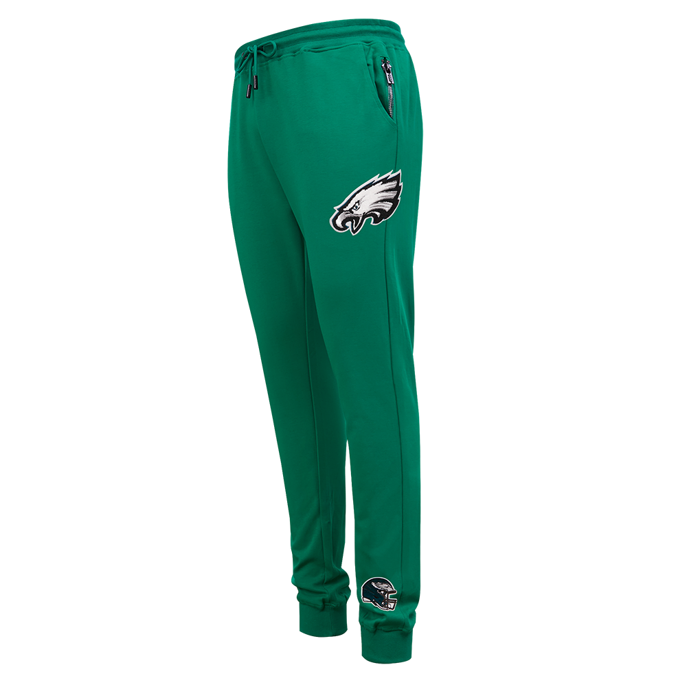 NFL PHILADELPHIA EAGLES CLASSIC CHENILLE PANTALON JOGGER EN MAILLE DOUBLE POUR HOMME (VERT KELLY)