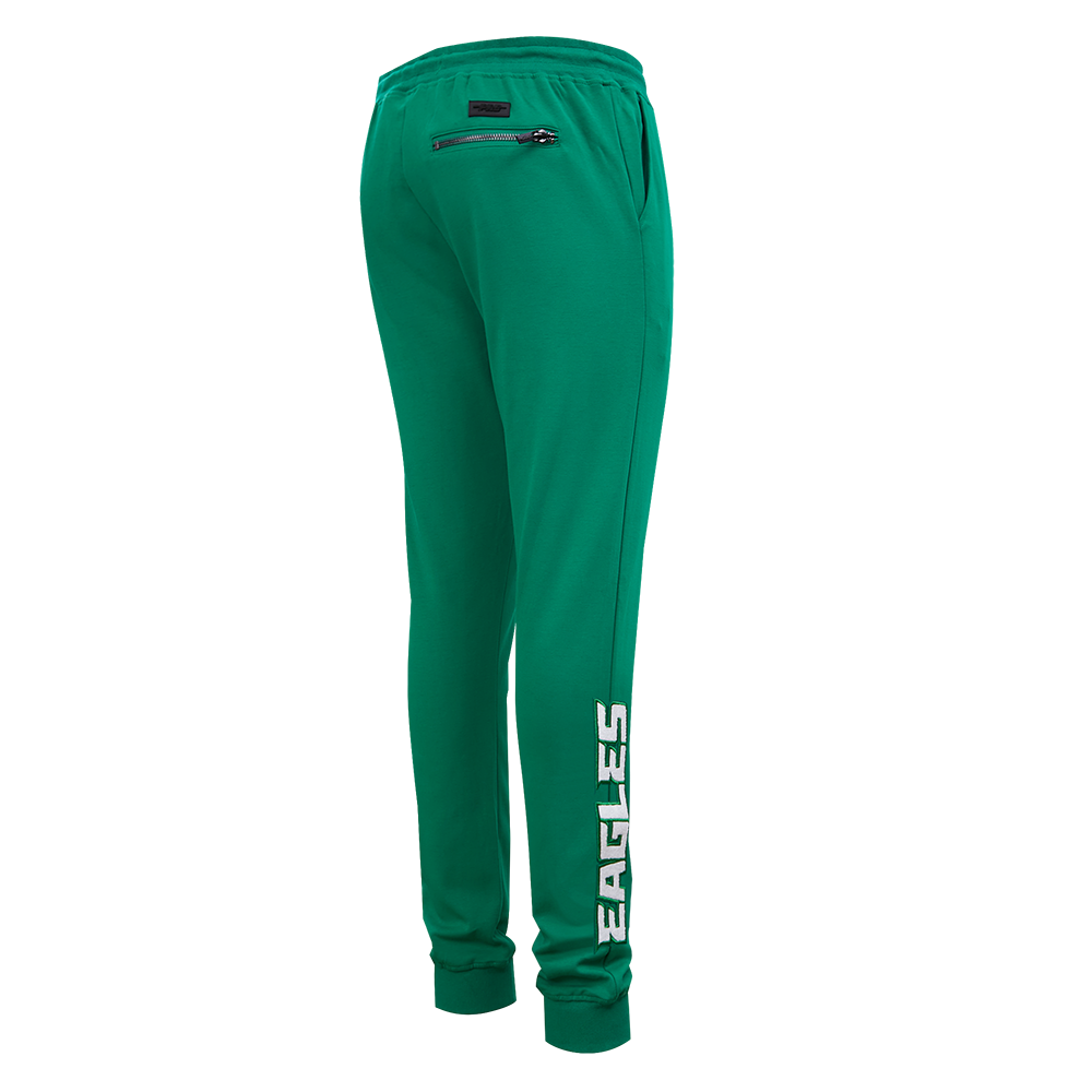NFL PHILADELPHIA EAGLES CLASSIC CHENILLE PANTALON JOGGER EN MAILLE DOUBLE POUR HOMME (VERT KELLY)