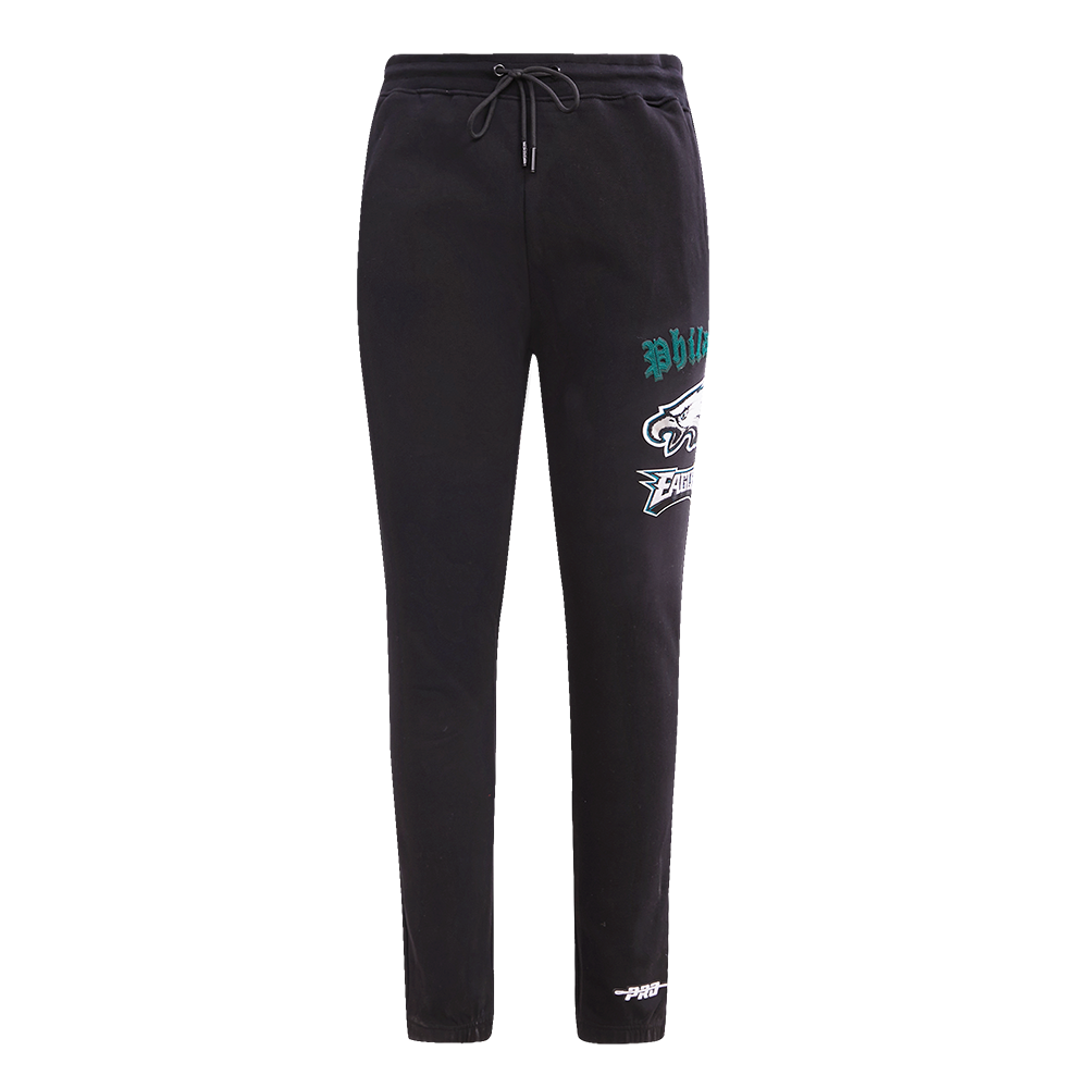 NFL PHILADELPHIA EAGLES OLD ENGLISH MEN'S SWEATPANT (BLACK)