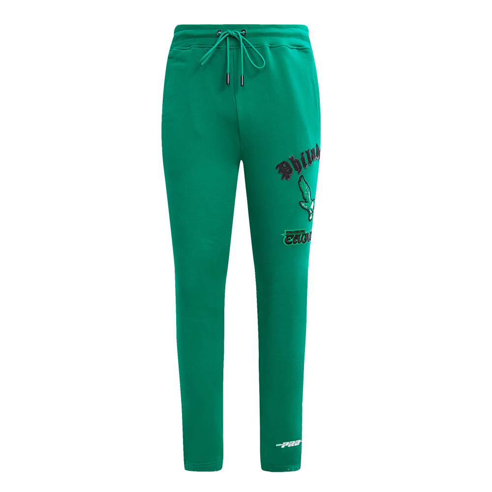 NFL PHILADELPHIA EAGLES RETRO OLD ENGLISH MEN'S SWEATPANT (KELLY GREEN)