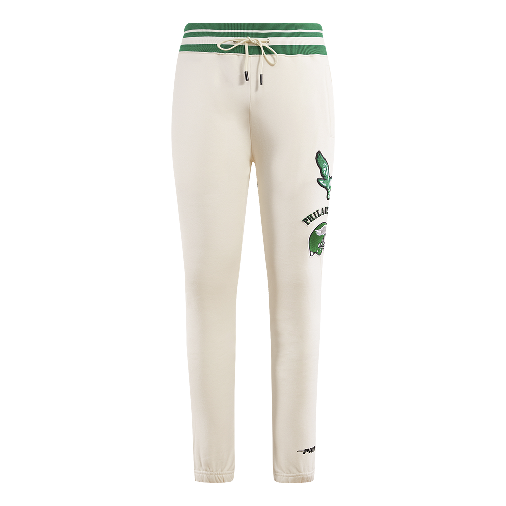 NFL PHILADELPHIA EAGLES RETRO CLASSIC PANTALON OUATÉ POUR HOMME (COQUILLE D'ŒUF/VERT KELLY)