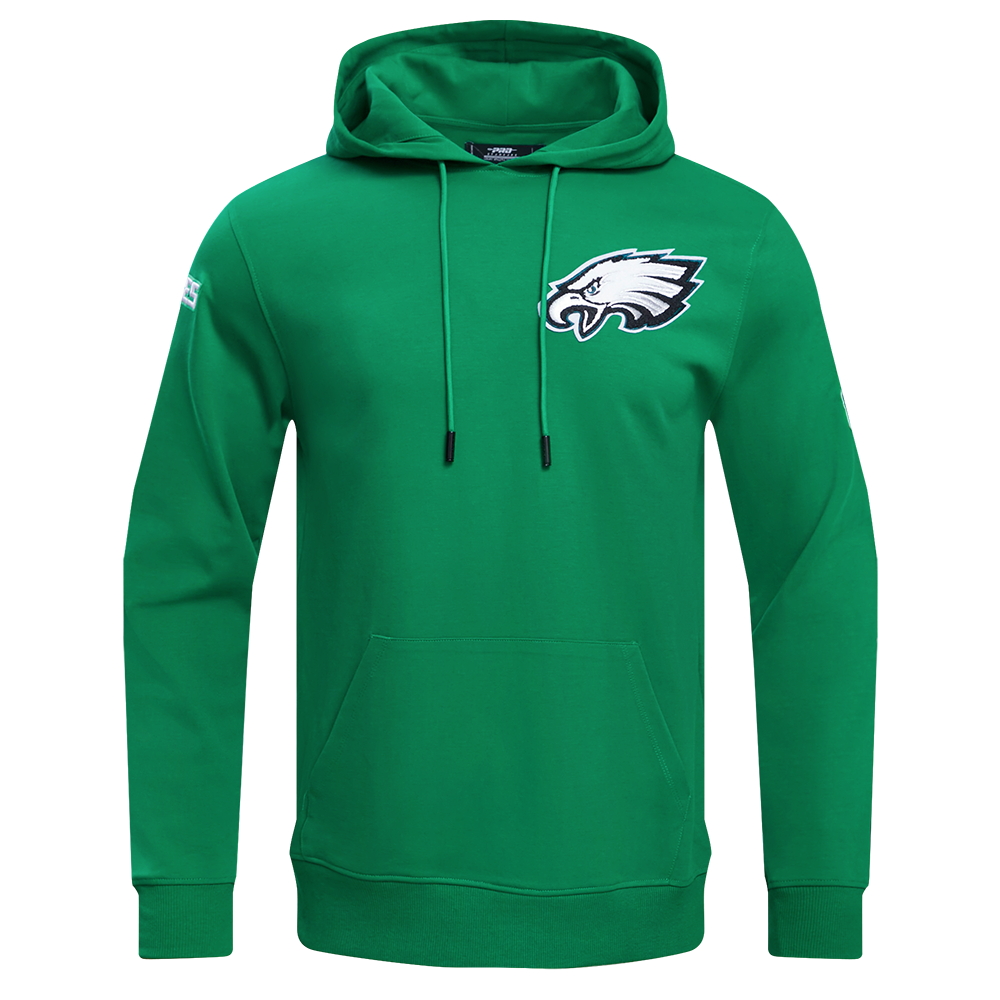 NFL PHILADELPHIA EAGLES CLASSIC CHENILLE MEN'S DK PO HOODIE (KELLY GREEN)