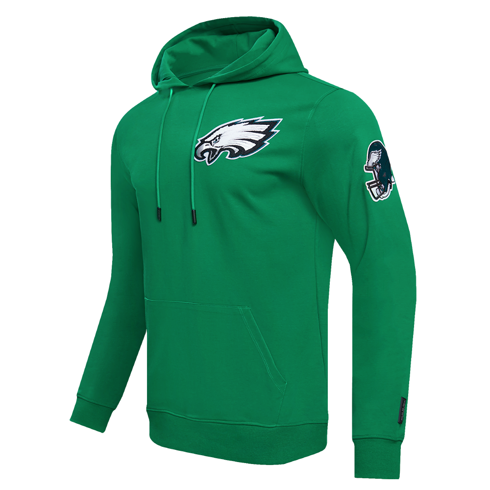 NFL PHILADELPHIA EAGLES CLASSIC CHENILLE MEN'S DK PO HOODIE (KELLY GREEN)