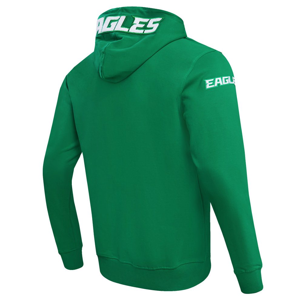 NFL PHILADELPHIA EAGLES CLASSIC CHENILLE MEN'S DK PO HOODIE (KELLY GREEN)