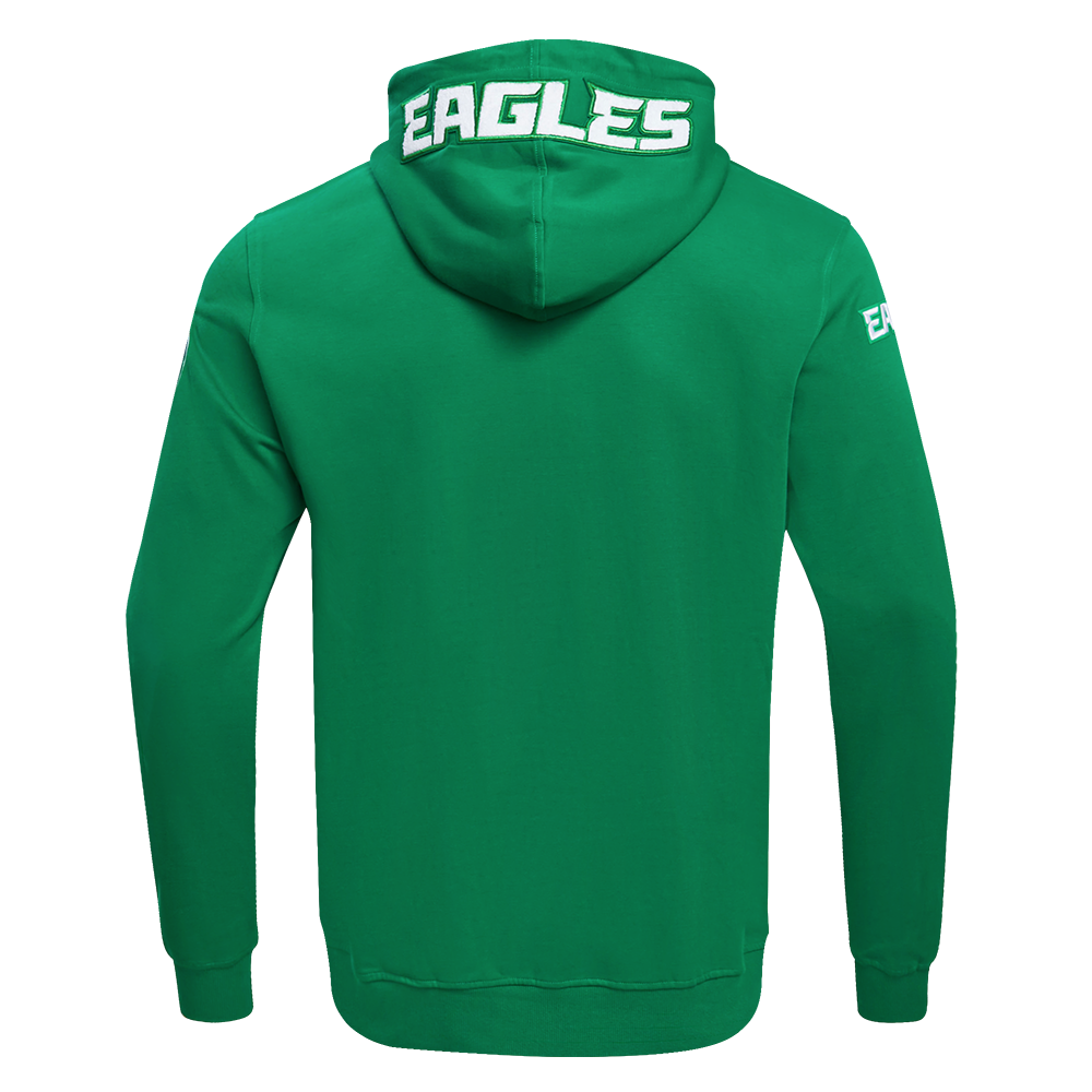 NFL PHILADELPHIA EAGLES CLASSIC CHENILLE MEN'S DK PO HOODIE (KELLY GREEN)