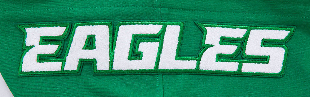 NFL PHILADELPHIA EAGLES CLASSIC CHENILLE MEN'S DK PO HOODIE (KELLY GREEN)