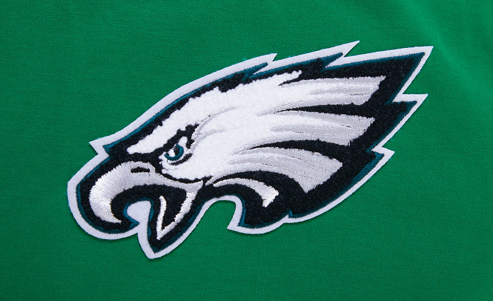 NFL PHILADELPHIA EAGLES CLASSIC CHENILLE MEN'S DK PO HOODIE (KELLY GREEN)