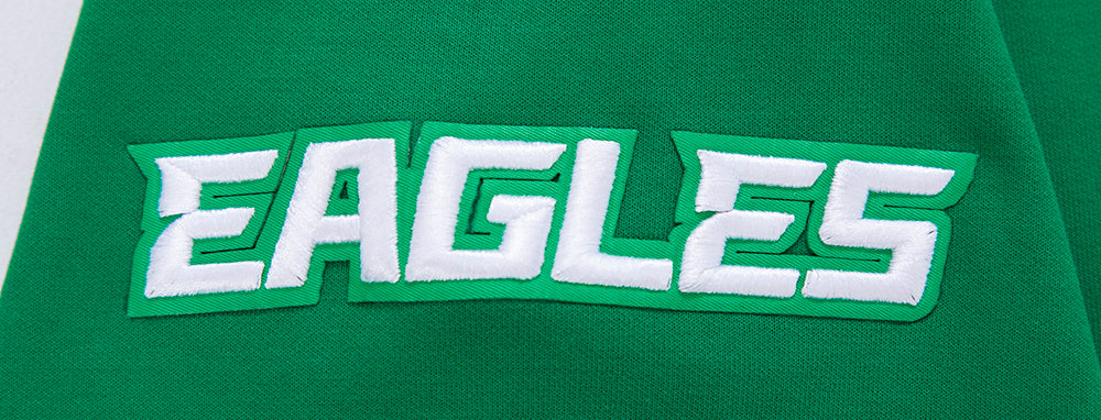 NFL PHILADELPHIA EAGLES CLASSIC CHENILLE MEN'S DK PO HOODIE (KELLY GREEN)