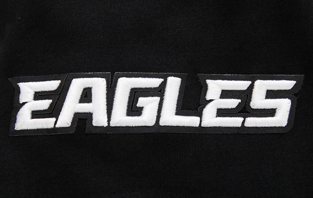 NFL PHILADELPHIA EAGLES CLASSIC CHENILLE CHANDAIL À CAPUCHON EN MAILLE DOUBLE À GLISSIÈRE POUR HOMME (NOIR)