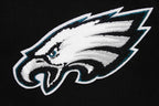 NFL PHILADELPHIA EAGLES CLASSIC CHENILLE CHANDAIL À CAPUCHON EN MAILLE DOUBLE À GLISSIÈRE POUR HOMME (NOIR)