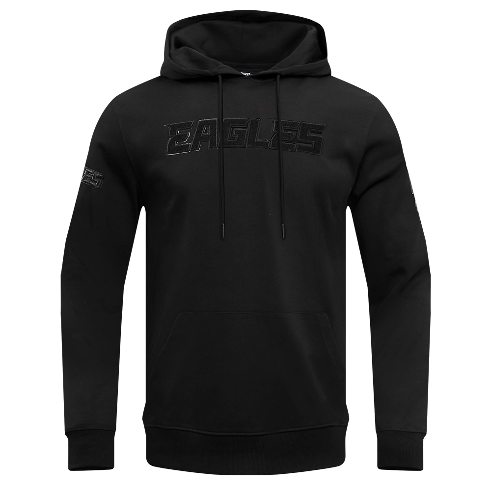 NFL PHILADELPHIA EAGLES TRIPLE BLACK CHANDAIL À CAPUCHON EN MAILLE DOUBLE POUR HOMME (TRIPLE NOIR HOMME)