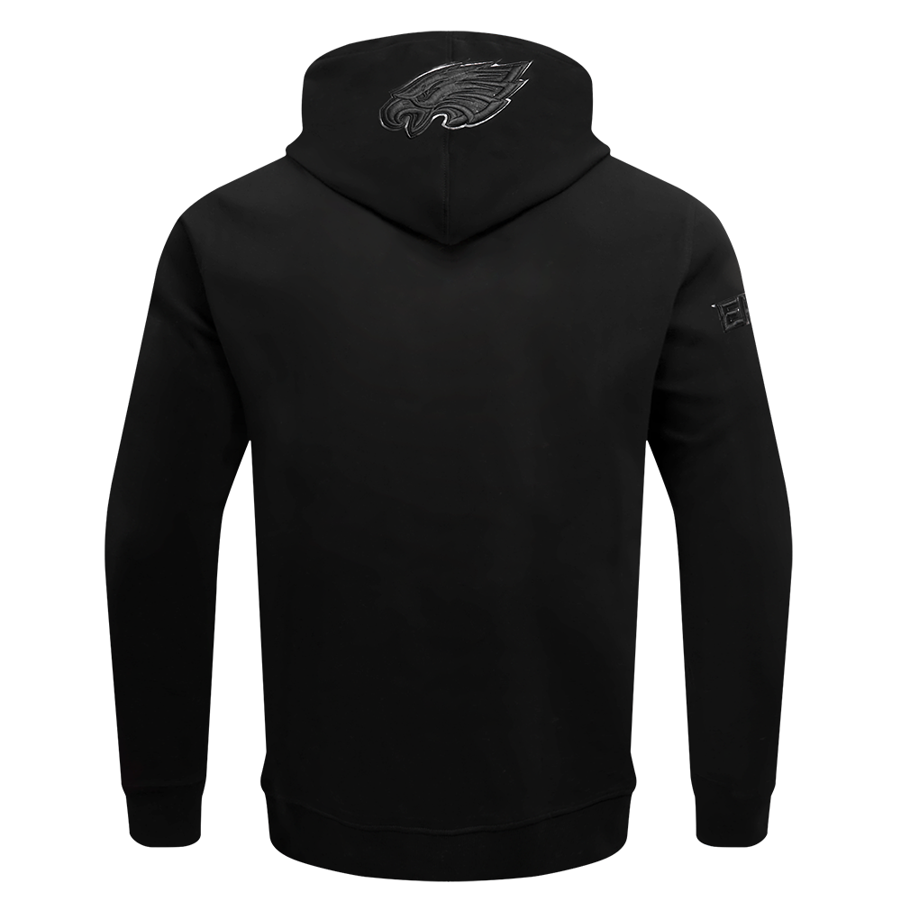 NFL PHILADELPHIA EAGLES TRIPLE BLACK CHANDAIL À CAPUCHON EN MAILLE DOUBLE POUR HOMME (TRIPLE NOIR HOMME)