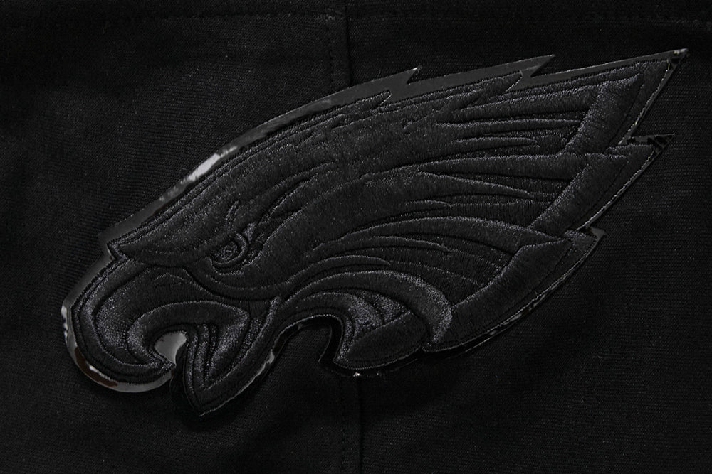 NFL PHILADELPHIA EAGLES TRIPLE BLACK CHANDAIL À CAPUCHON EN MAILLE DOUBLE POUR HOMME (TRIPLE NOIR HOMME)