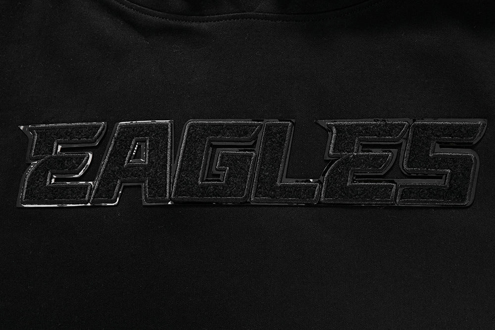 NFL PHILADELPHIA EAGLES TRIPLE BLACK CHANDAIL À CAPUCHON EN MAILLE DOUBLE POUR HOMME (TRIPLE NOIR HOMME)
