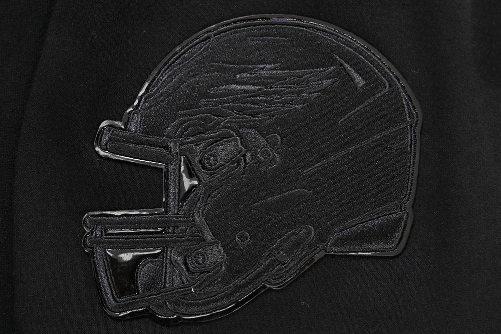 NFL PHILADELPHIA EAGLES TRIPLE BLACK CHANDAIL À CAPUCHON EN MAILLE DOUBLE POUR HOMME (TRIPLE NOIR HOMME)