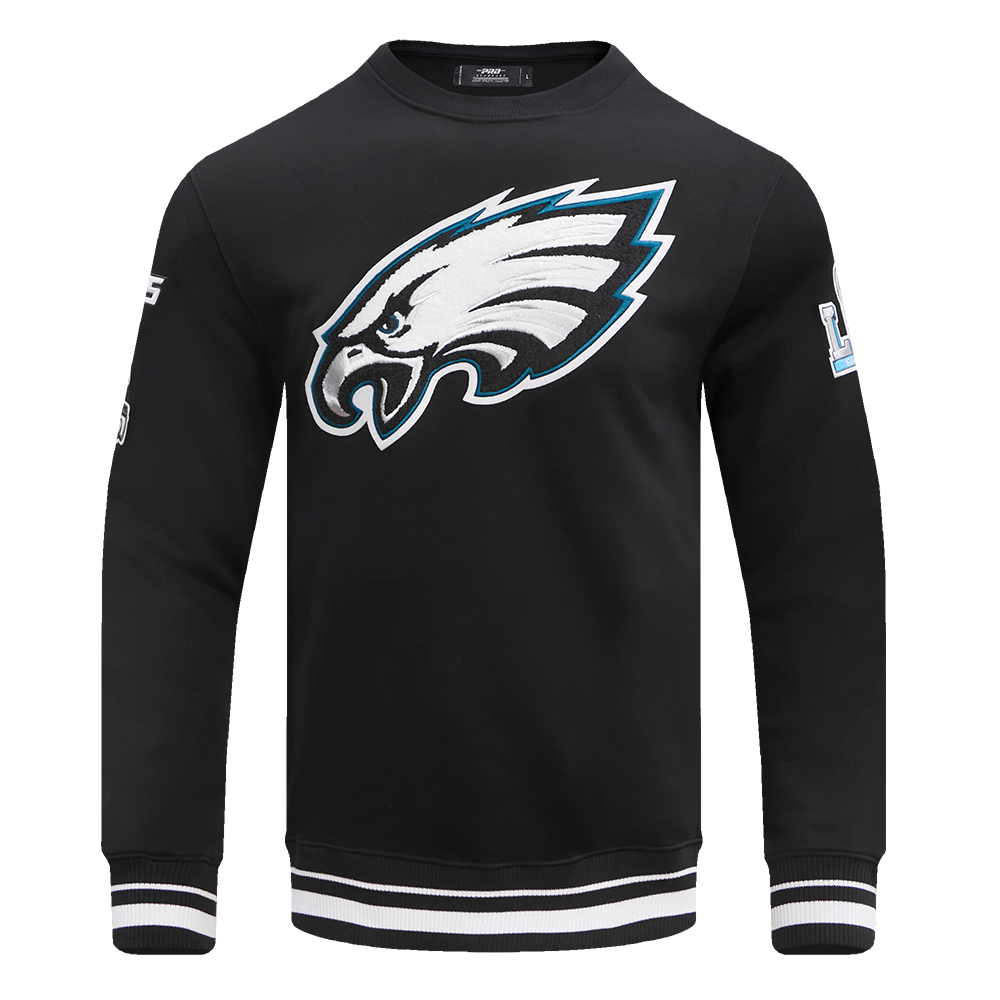 NFL PHILADELPHIA EAGLES CHANDAIL À COL ROND MASHUP CÔTELÉ POUR HOMME (NOIR)