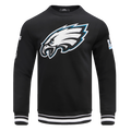 NFL PHILADELPHIA EAGLES CHANDAIL À COL ROND MASHUP CÔTELÉ POUR HOMME (NOIR)