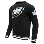 NFL PHILADELPHIA EAGLES CHANDAIL À COL ROND MASHUP CÔTELÉ POUR HOMME (NOIR)