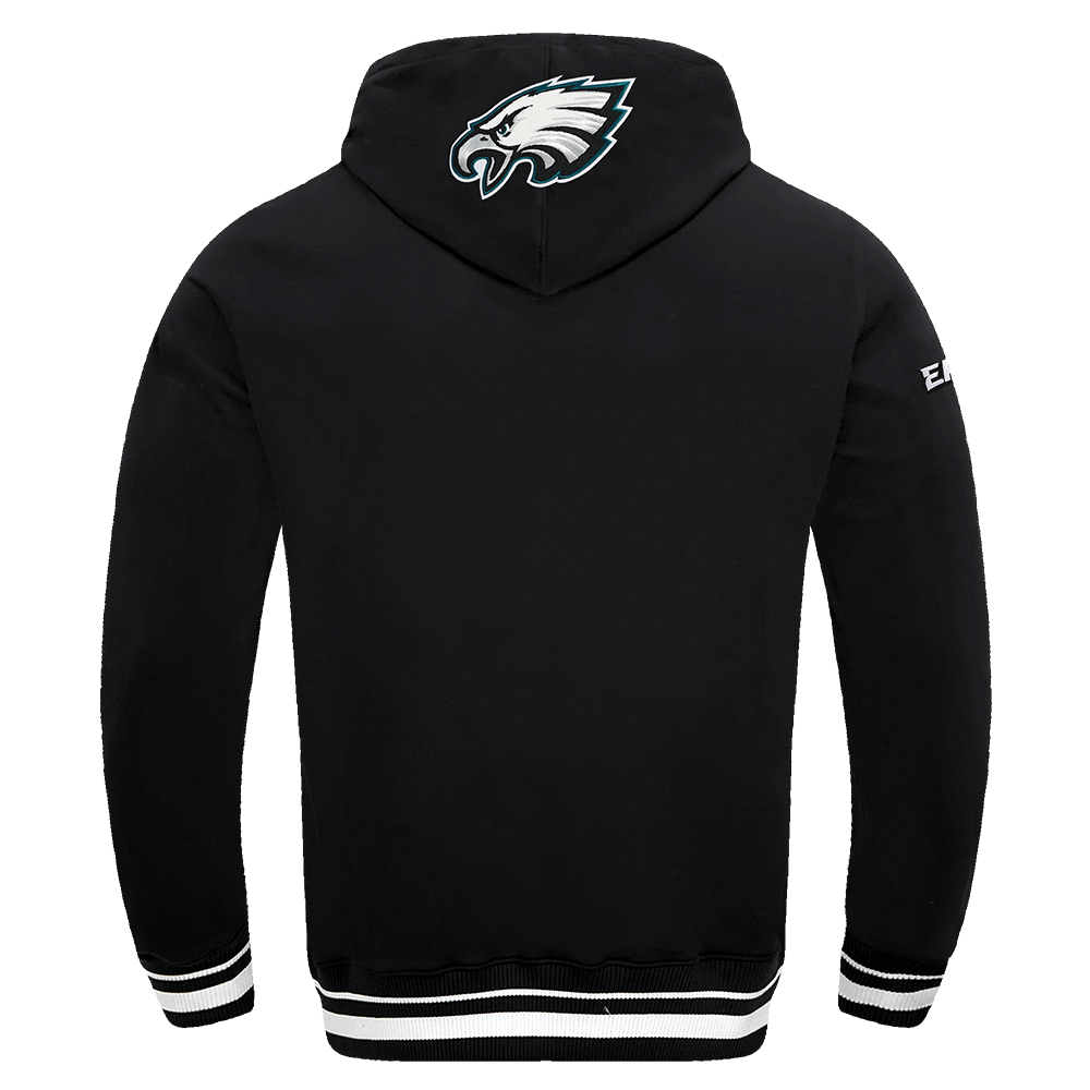 NFL PHILADELPHIA EAGLES MASHUP RIB MEN'S PULLOVER HOODIE (BLACK)