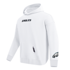 NFL PHILADELPHIA EAGLES WINGSPAN CHANDAIL À CAPUCHON EN MOLLETON À ÉPAULES TOMBANTES POUR HOMME (BLANC)