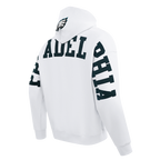 NFL PHILADELPHIA EAGLES WINGSPAN CHANDAIL À CAPUCHON EN MOLLETON À ÉPAULES TOMBANTES POUR HOMME (BLANC)