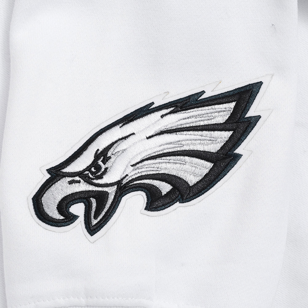 NFL PHILADELPHIA EAGLES WINGSPAN CHANDAIL À CAPUCHON EN MOLLETON À ÉPAULES TOMBANTES POUR HOMME (BLANC)