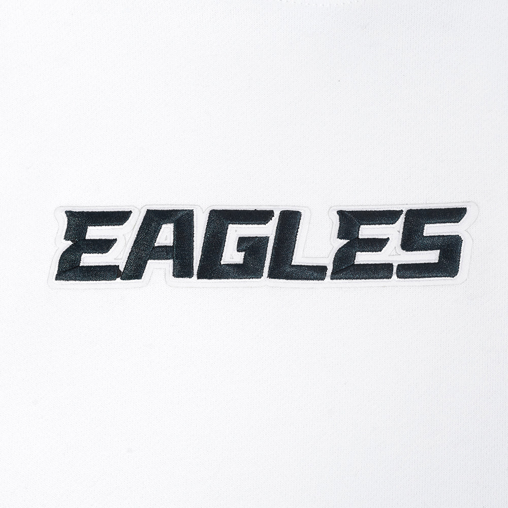 NFL PHILADELPHIA EAGLES WINGSPAN CHANDAIL À CAPUCHON EN MOLLETON À ÉPAULES TOMBANTES POUR HOMME (BLANC)