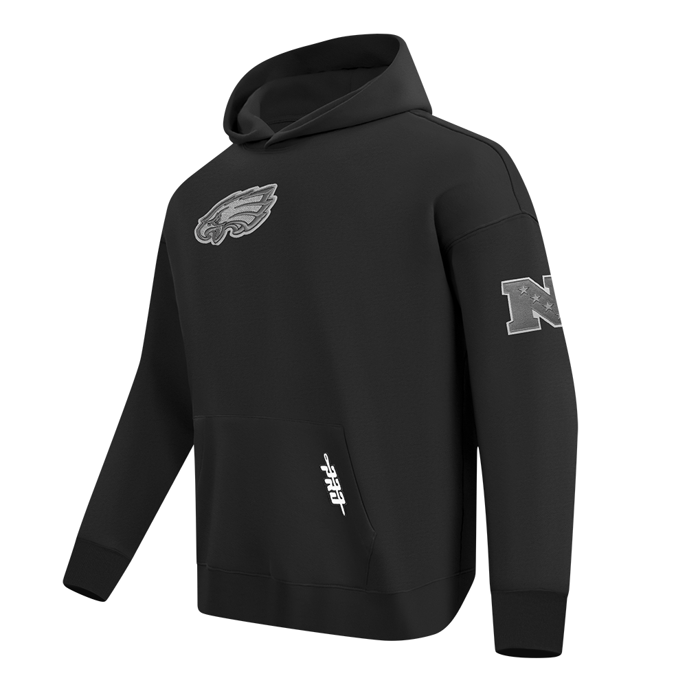 NFL PHILADELPHIA EAGLES REVERSE FRENCH TERRY MEN'S DROP SHOULDER FLC (BLACK)