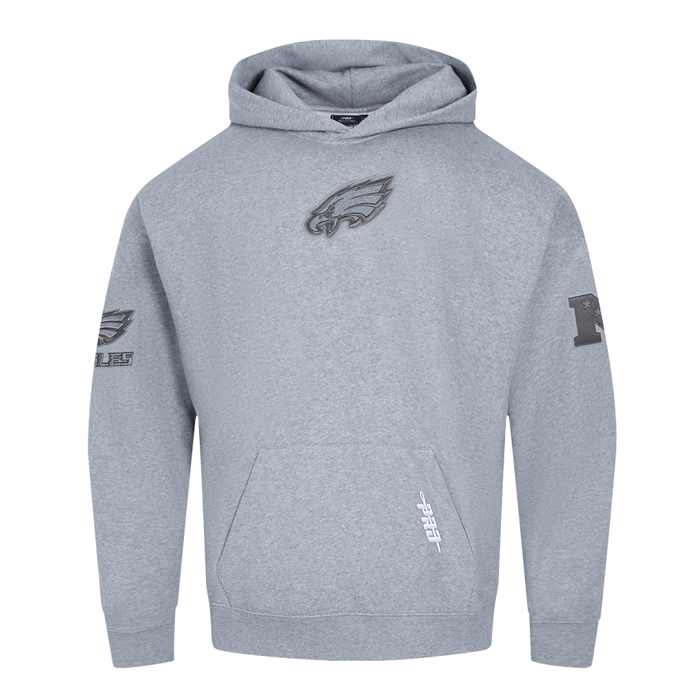 NFL PHILADELPHIA EAGLES REVERSE FRENCH TERRY MEN'S PULLOVER HOODIE (DARK HEATHER GRAY)