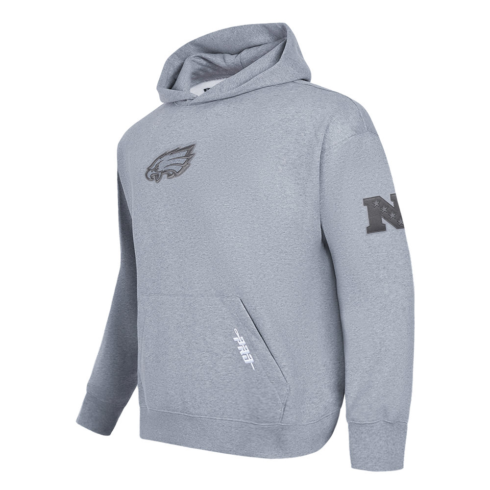 NFL PHILADELPHIA EAGLES REVERSE FRENCH TERRY MEN'S PULLOVER HOODIE (DARK HEATHER GRAY)