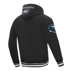NFL PHILADELPHIA EAGLES TEAM BADGE MEN'S RIB FLC PO HOODIE (BLACK)