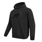 NFL PHILADELPHIA EAGLES BLACKOUT CHANDAIL À CAPUCHON EN MOLLETON À ÉPAULES TOMBANTES POUR HOMME (NOIR)