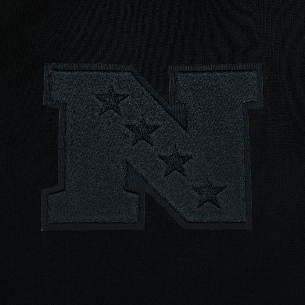 NFL PHILADELPHIA EAGLES BLACKOUT CHANDAIL À CAPUCHON EN MOLLETON À ÉPAULES TOMBANTES POUR HOMME (NOIR)