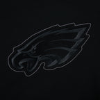 NFL PHILADELPHIA EAGLES BLACKOUT CHANDAIL À CAPUCHON EN MOLLETON À ÉPAULES TOMBANTES POUR HOMME (NOIR)