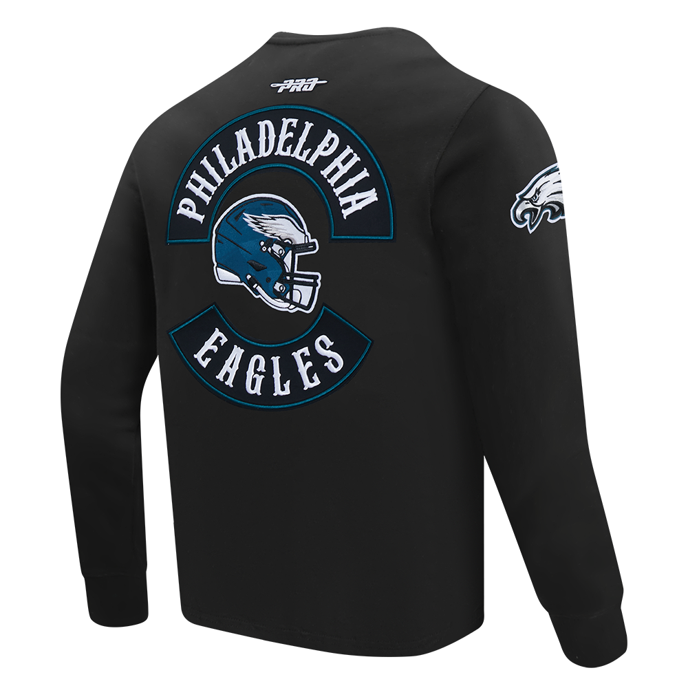NFL PHILADELPHIA EAGLES BORN FOR SPORT MEN'S FLC CREWNECK (BLACK)