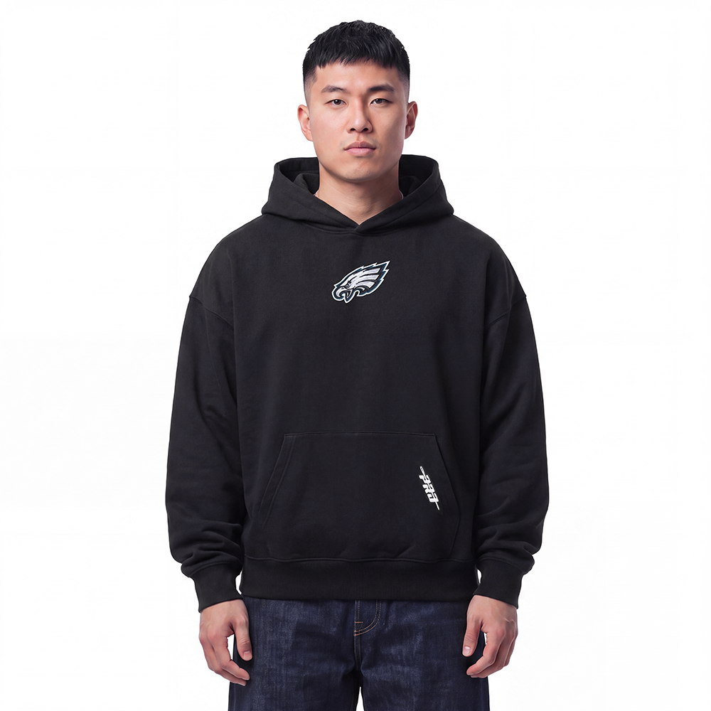 NFL PHILADELPHIA EAGLES CLASSIC ICON MEN'S PULLOVER HOODIE (BLACK)