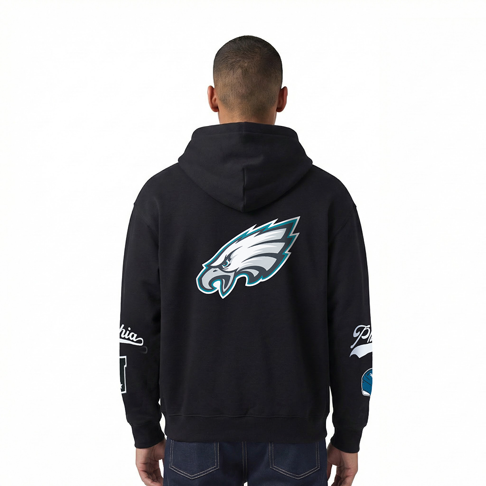 NFL PHILADELPHIA EAGLES LIVING LARGE CHANDAIL À CAPUCHON POUR HOMME (NOIR)