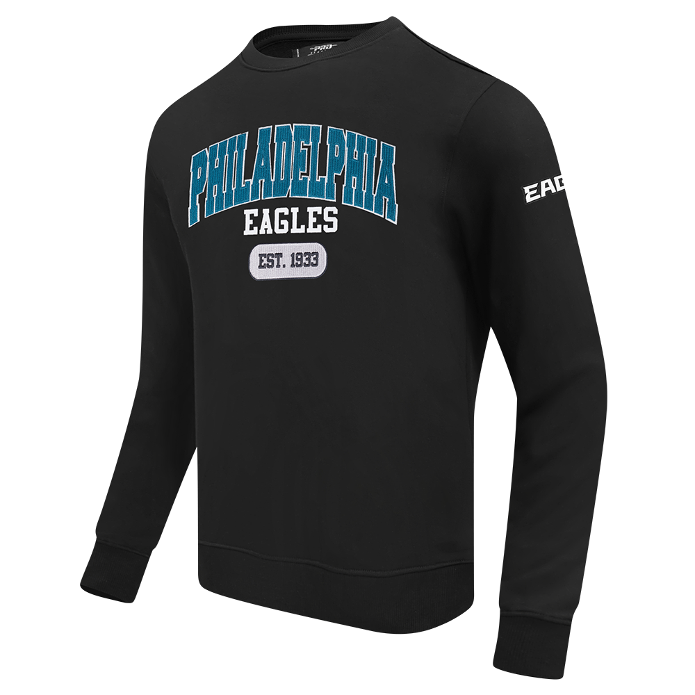 NFL PHILADELPHIA EAGLES CITY ARCH MEN'S FLC CREWNECK (BLACK)