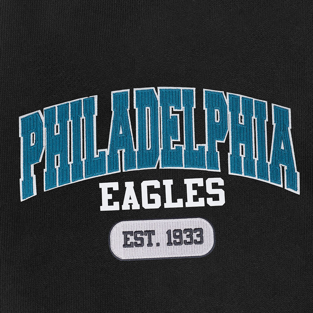 NFL PHILADELPHIA EAGLES CITY ARCH MEN'S FLC CREWNECK (BLACK)