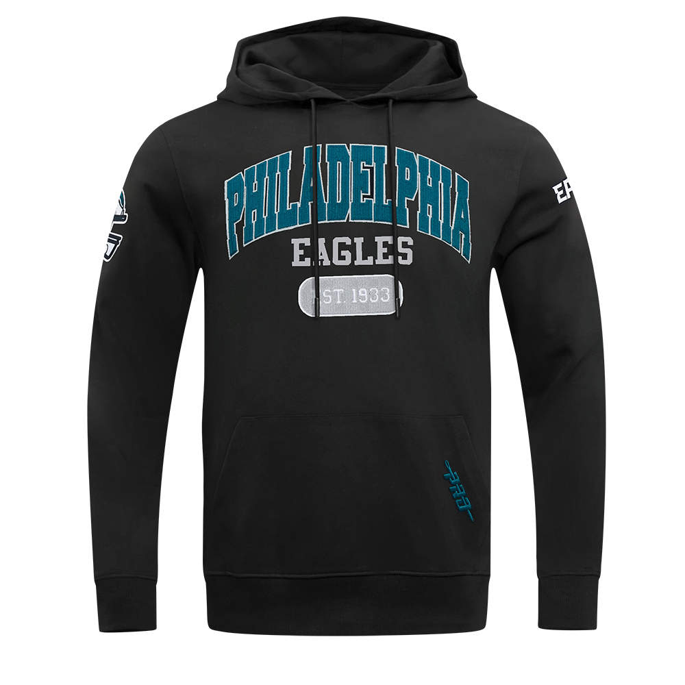 NFL PHILADELPHIA EAGLES CITY ARCH CHANDAIL À CAPUCHON EN MOLLETON POUR HOMME (NOIR)