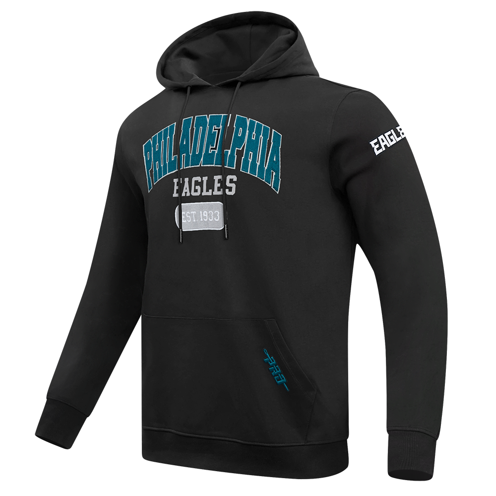 NFL PHILADELPHIA EAGLES CITY ARCH CHANDAIL À CAPUCHON EN MOLLETON POUR HOMME (NOIR)