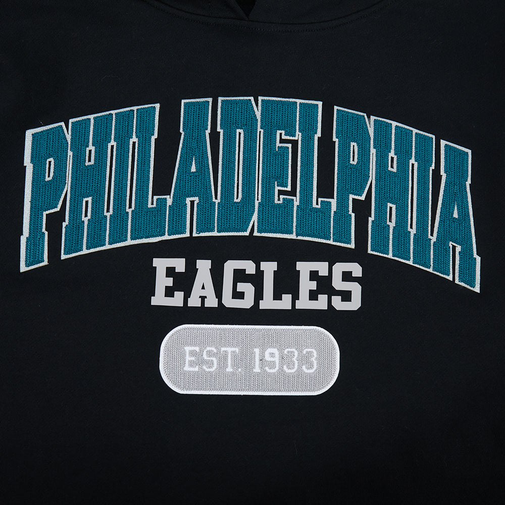 NFL PHILADELPHIA EAGLES CITY ARCH CHANDAIL À CAPUCHON EN MOLLETON POUR HOMME (NOIR)