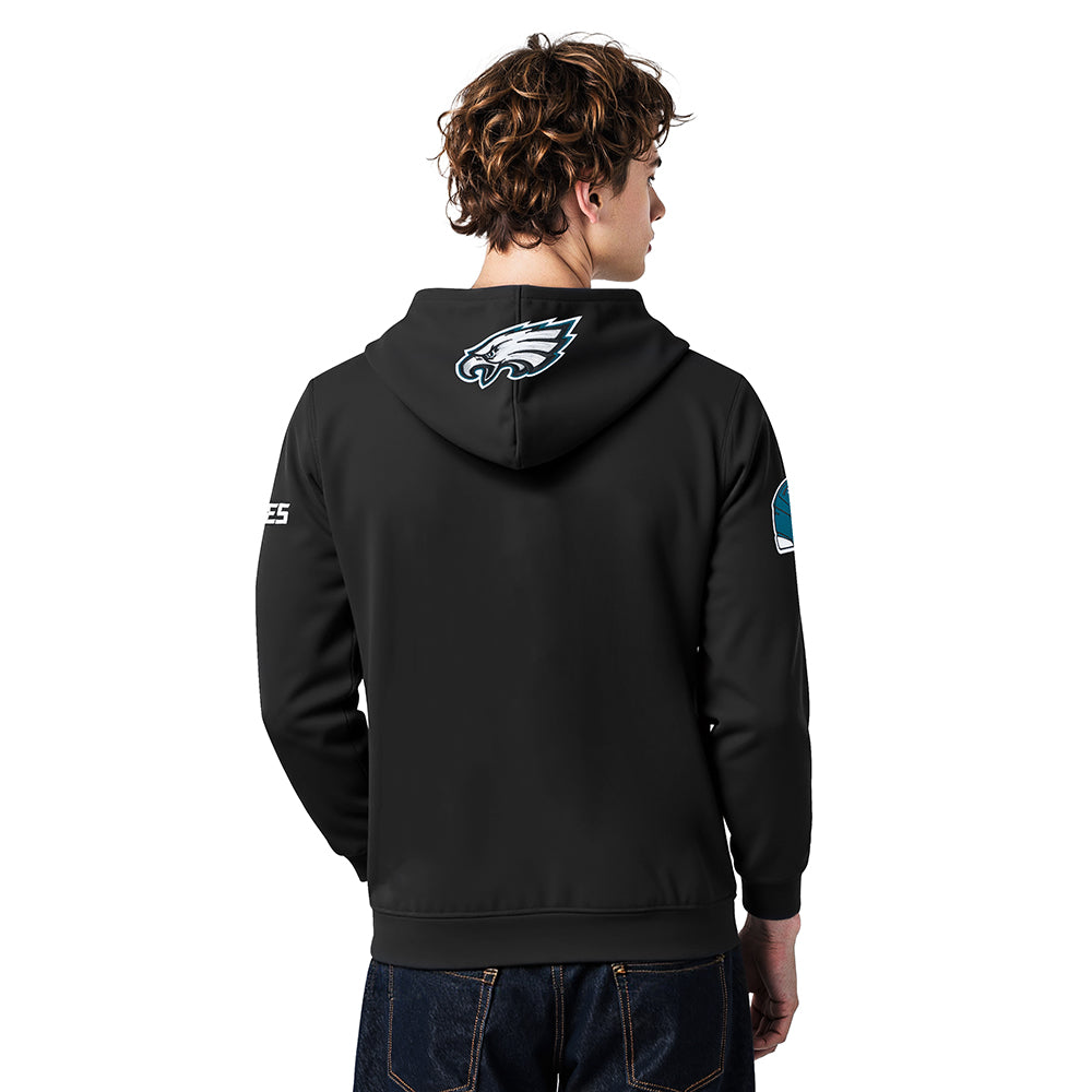 NFL PHILADELPHIA EAGLES CITY ARCH MEN'S FLC PO HOODIE (BLACK)